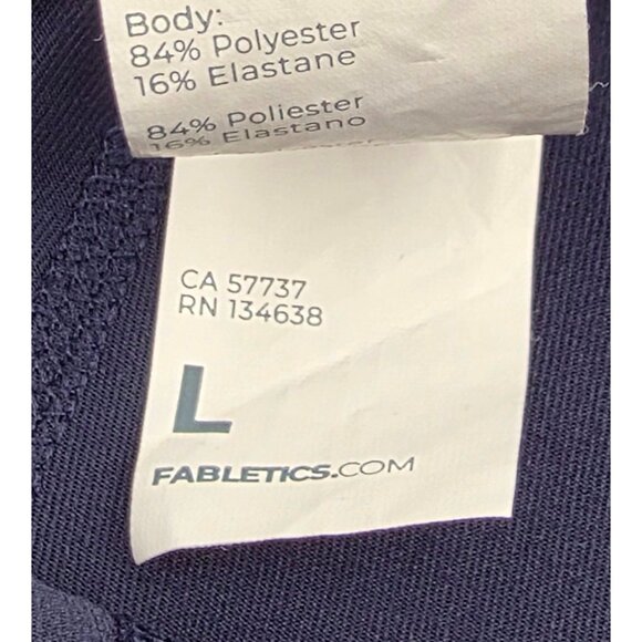 Women's - Fabletics Navy Blue PureLuxe Foldover Pants, Size Large - Picture 7 of 8